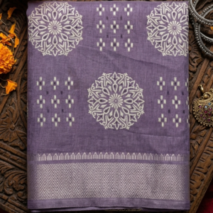 The Royal Mauve Mandala Silk Saree